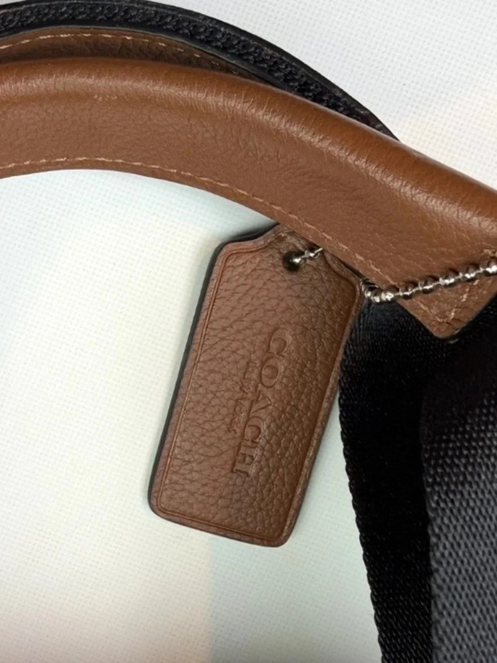 Coach Camouflage Foldover Crossbody Tote Bag Brown Leather Utility Unisex